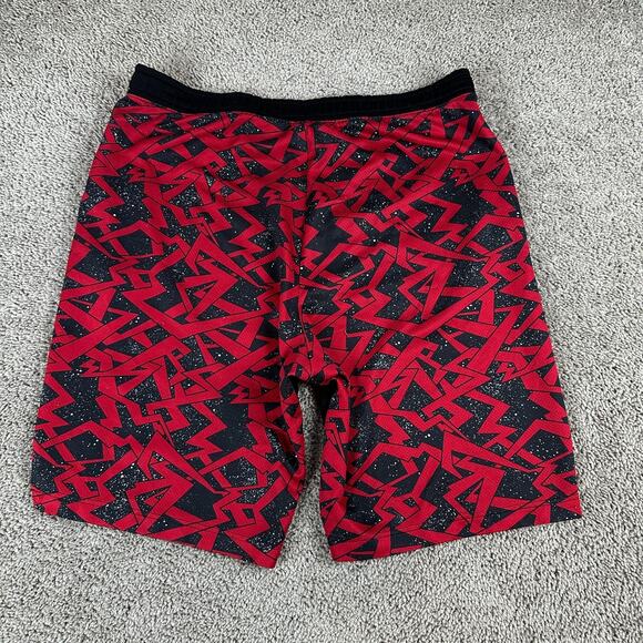 Nike Jordan Basketball Shorts Mens Extra Large Black Red Jumpman Geometric READ - Picture 11 of 15